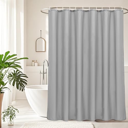 AooHome Shower Curtain Liner, Fabric Bathroom Curtain with Hooks for