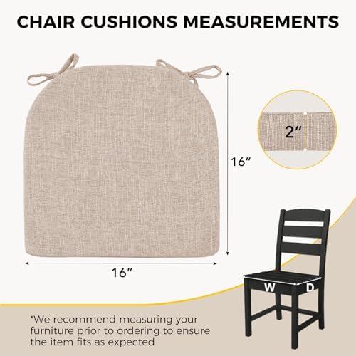 downluxe Indoor Chair Cushions for Dining Chairs,Kitchen Chair Pads