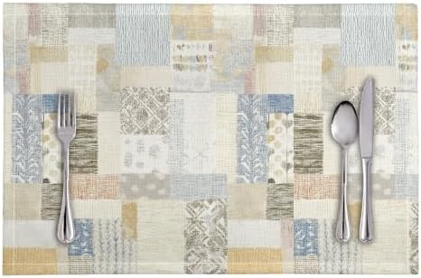 Woven Placemat Set of 8-Washable Heat Resistant Dining Table Mats