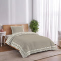 Beige Boho Duvet Cover Queen Size,Quilt Cover 90"x90" with Zipper