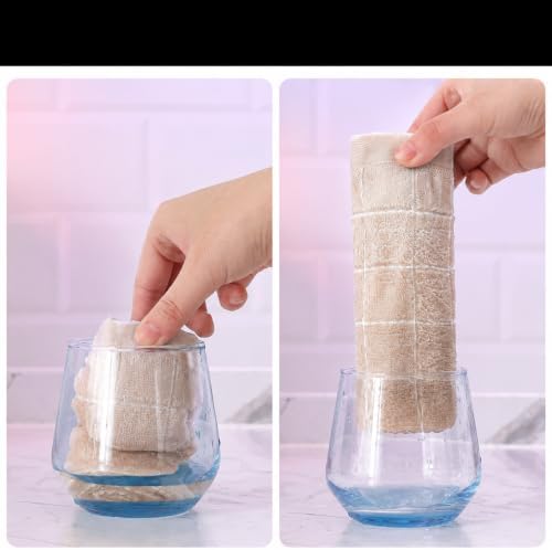7 Pack Beige 12 x 12 Inch Cotton Terry Kitchen Dish Cloths