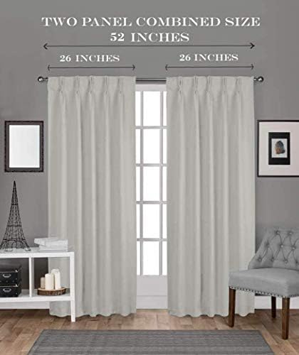 Double Pinch Pleated Curtain Panel Pair! Blackout Window Curtain