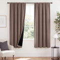 NICETOWN Cappuccino Blackout Curtains 52 x 72 inches Length for