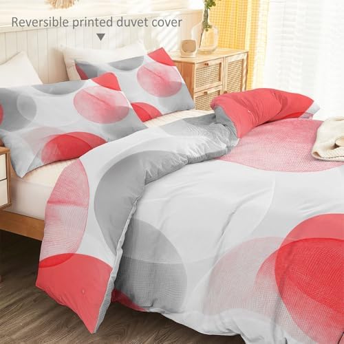 Duvet Cover Grey - Washed Ultra Soft Breathable Microfiber, Queen