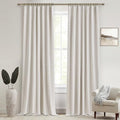 Extra Long Ivory Curtains for Living Room Blackout 108 Inches