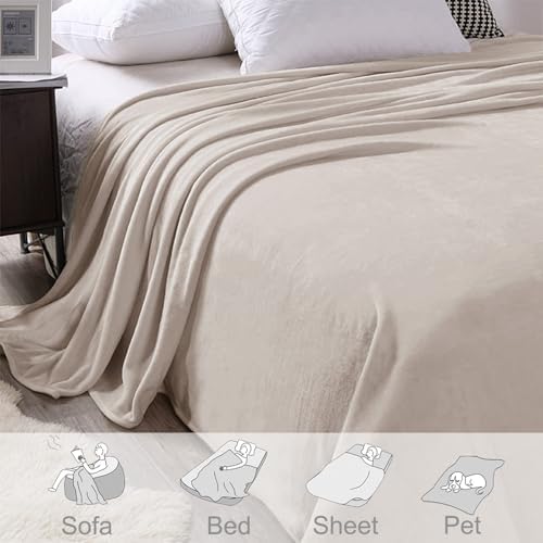 Exclusivo Mezcla Soft Fleece Blanket King Size for Bed, Camel