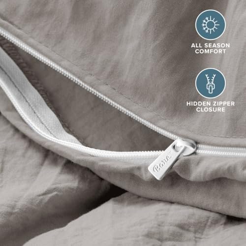 Bare Home Washed Duvet Cover Set 1800 Ultra-Soft