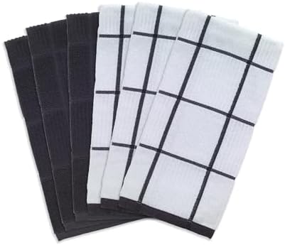T-Fal Solid & Checked Parquet Kitchen Towels: Highly Absorbent, Super