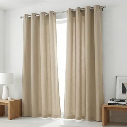 Urban Villa Cotton Grommet Curtains 52x84 (2 Panels) Ivory