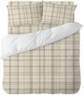 Duvet Cover Set California king Size 4 Pieces, Minimalist Farm Lattice