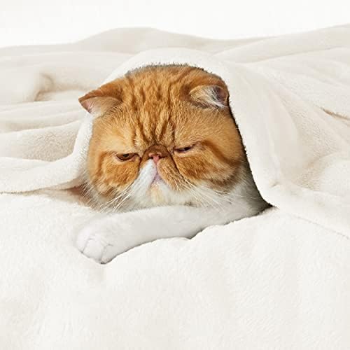 Bedsure Fleece Blankets King Size Cream&King Size Blanket for