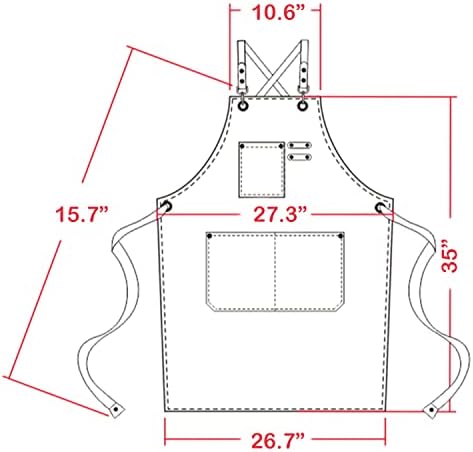 carrotez Adjustable Over sized Plus Size Canvas Apron with Pockets Men