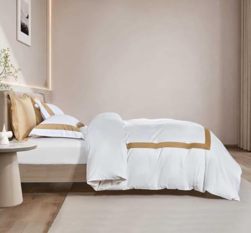 Duvet Cover Set 3 pcs(1 Duvet Cover+2 Pillowcases) 100% Cotton Sateen