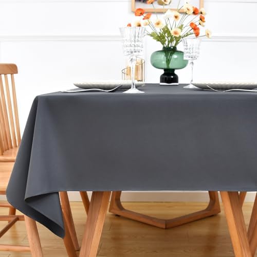 NEWISHER Grey Square Tablecloth 70 x 70 inch, Polyester Table Cloth