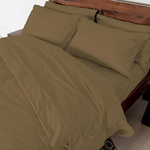 ARlinen Duvet Cover Set Queen, Taupe Comforter Cover Bedding 5 Pieces