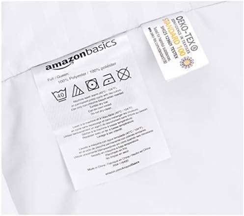 Amazon Basics Brushed Microfiber 3-Piece Duvet Cover Set, Full/Queen