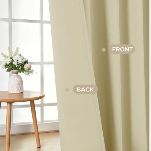 Joydeco Blackout Curtains for Bedroom 108 inch Long 2 Panels, Thermal