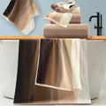 VOOVA & MOVAS 8Pcs Cotton Towel Set,100% Cotton,Beige and Brown