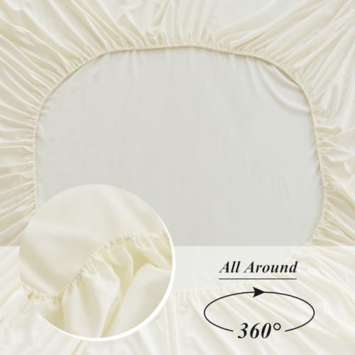 ALYVIA SPRING Cal King Fitted Sheet, Beige, 72x84