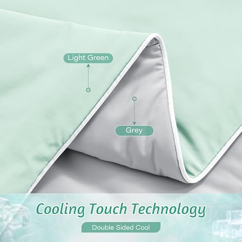 DOWNSTORIA Cooling Comforter Queen Size with Pillow Cases, Lightweight