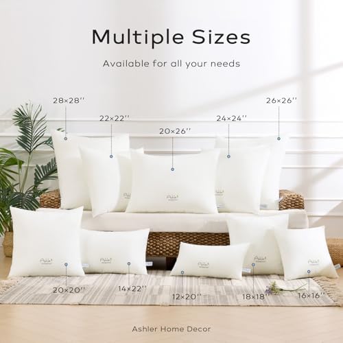Ashler 12 x 20 Waterproof Throw Pillow Inserts Set of 2, Outdoor