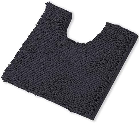 LuxUrux Charcoal Bath Mat Bundle - Plush Large Rug (27''x47'') &