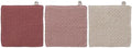 Creative Co-Op 3-Piece Cotton Knit Dish Cloths, Multicolor