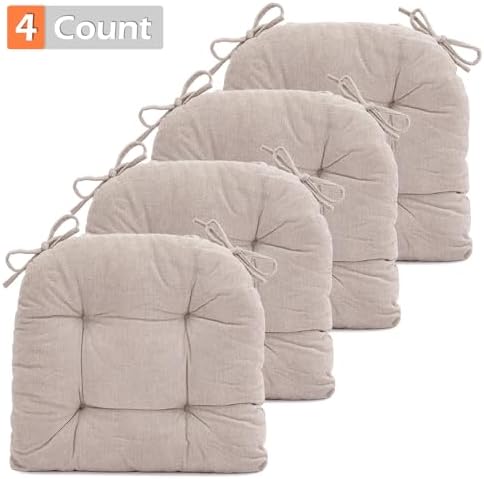 GYALAPERI Chair Cushions for Dining Chairs Set of 4, Tufted Chair Pads