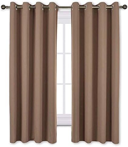 100% Room Darkening Thermal Insulated Blackout Grommet Curtains and