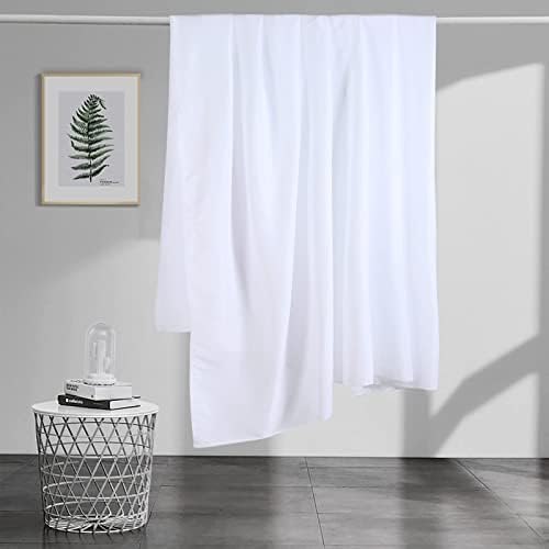 HOMBYS White Oversized King Flat Sheets Extra Large,Soft & Durable Bed