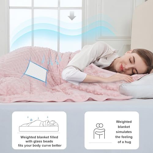 Alomidds Weighted Blanket, Luxury Velvet Heavy Blankets for Adults and