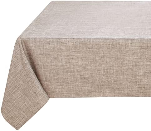 Fitable Nature Faux Linen Tablecloth Rectangle 54x108 Inch for 6 Ft