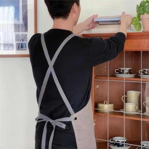 Canvas Apron, Simple Style Cotton One Size Unisex Adjustable Multi