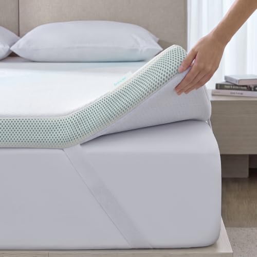 Breescape Cooling Mattress Topper Queen, 3 Inch Responsive Foam Bed