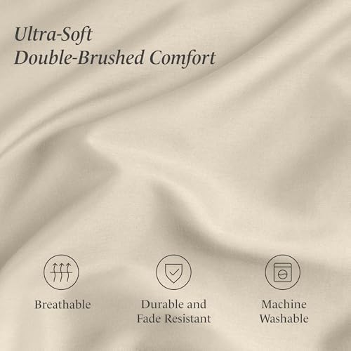 Ivy Union Microfiber Sheet Set (King, Sand)