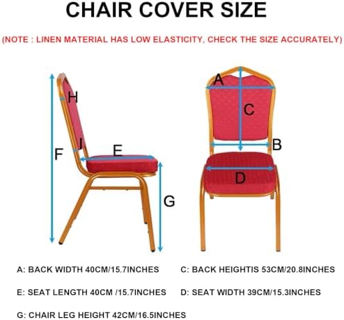 Linen Banquet Dining Chair Covers Full Wrap Slipcovers with Back