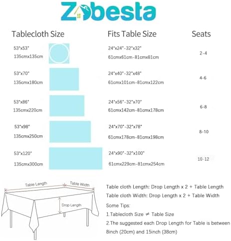 Zobesta Sage Green Tablecloths Rectangular 53x70 in Linen Sage Table
