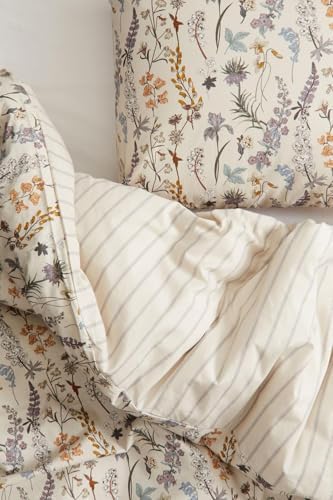 CCoutueChen Floral Duvet Cover King 3 Pieces Aesthetic Reversible
