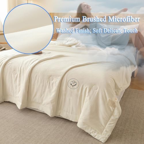 Summer Quilt Cooling Blanket with Premium Cotton Fill - Ideal for Hot