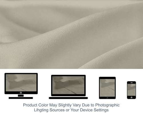 100% Cotton, Queen Flat Sheet & Pillowcase 3PCs Set, Beige