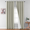 Joydeco Blackout Curtain 108 Inches Long - Natural Thermal Insulated