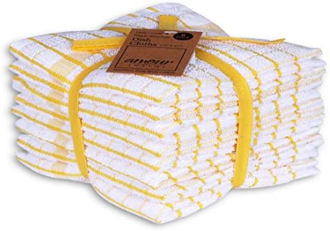 AMOUR INFINI Kitchen Dish Cloths Set of 8 - Ultra Soft, Highly