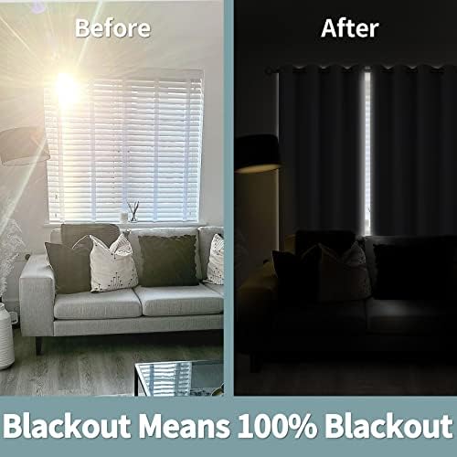 BGment White Blackout Curtains for Living Room 108 Inches Long 2