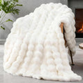 Faux Fur King Blanket for Couch, 1000 GSM Cozy Fuzzy Fluffy Soft Plush