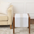 Solino Home 100% Linen Table Runner, 14 x 36 in, Natural and White