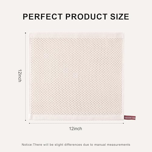 joybest Cotton Kitchen Dish Cloths, 8-Pack Waffle Weave Ultra Soft