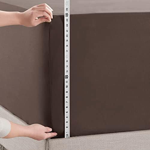 Hearth & Harbor Extra Deep Pocket Queen Fitted Sheet, Beige