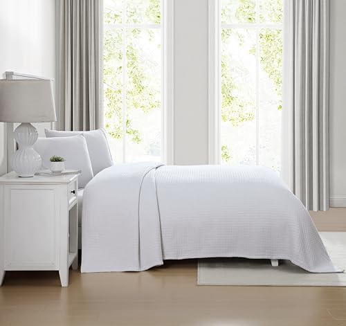 Grand Hotel Lightweight King Blanket, 100% Cotton, White
