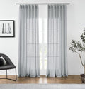 Central Park Pinch Pleated Semi Sheer Curtain Panel, 40"x95"x2