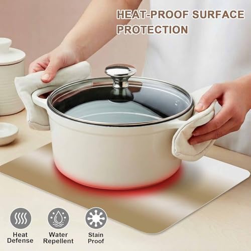 Placemats Set of 6 Vintage Brown Gradient Heat-Proof Water-Proof